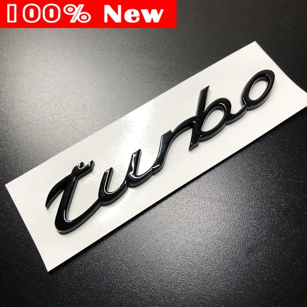Gloss Black Letter Turbo Badge Car Auto Rear Trunk Tailgate Sticker Emblem ABS