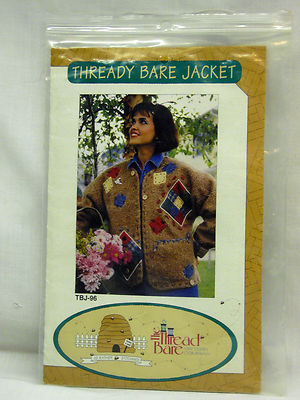 Thready Bare Jacket Pattern TBJ-96, S (6 - 10), M (12 - 16), L (18 - 22) - Uncut