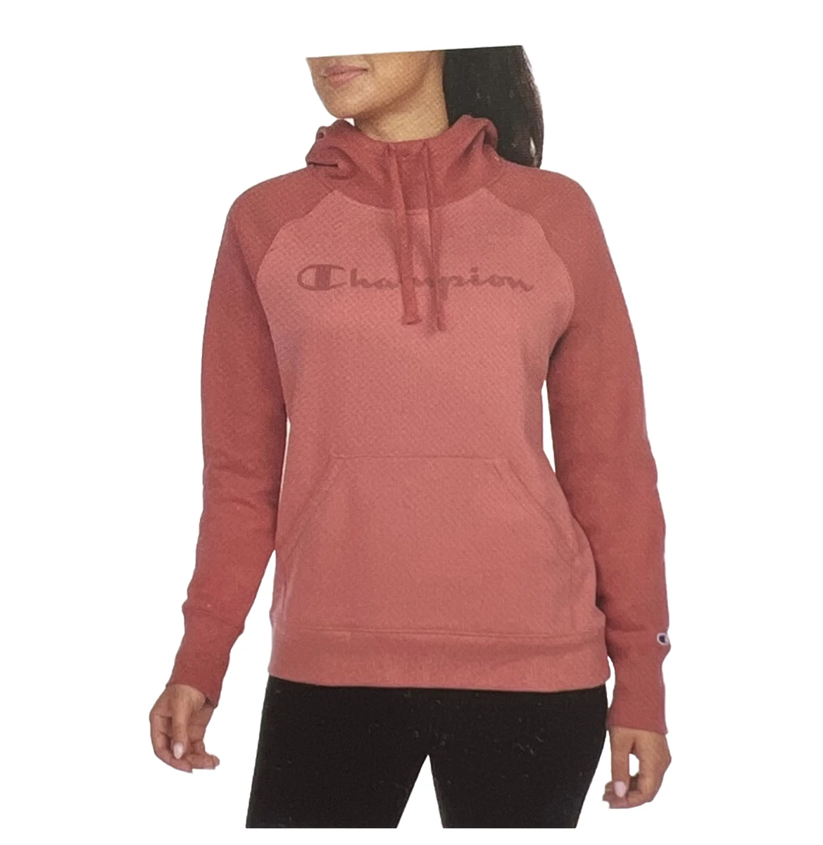 Champion Women s Sweatshirt Hoodie Fleece Sandalwood Size S With Pocket