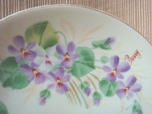 2 European Hand Painted Antique Plates - Altenburg & Hutschenreuther - Picture 2 of 9