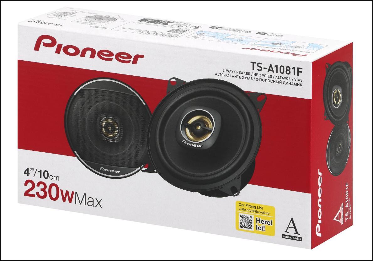 Pioneer TS-A1081F 460W Peak 4” A Series 2-way 4-ohm Coaxial Car