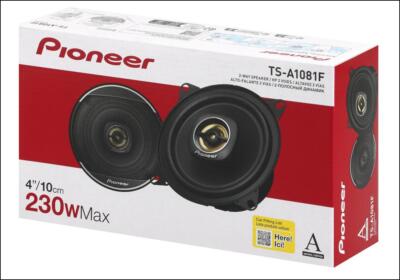 Pioneer TS-A1081F 460W Peak 4  A Series 2-way 4-ohm Coaxial Car Speakers NEW