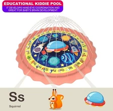 Gebra Splash Play Mat 76.8”  Space A-Z Letters Animals 