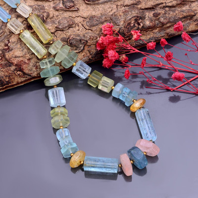 Natural Multi Gemstone Beads 16'' Strand 6x6x3mm To 20x9MM Faceted LOOSEGESMTONE