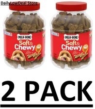 2 PACK - Milk-Bone Soft & Chewy Chicken Recipe Dog Snacks (37 oz.)