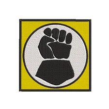 Fist Logo Patch Embroidered Iron-On Applique Sci-fi Table-Top Darkness Grim