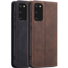 For Samsung Galaxy S20 Ultra/Plus S20 FE Leather Wallet Card Case Magnetic Cover