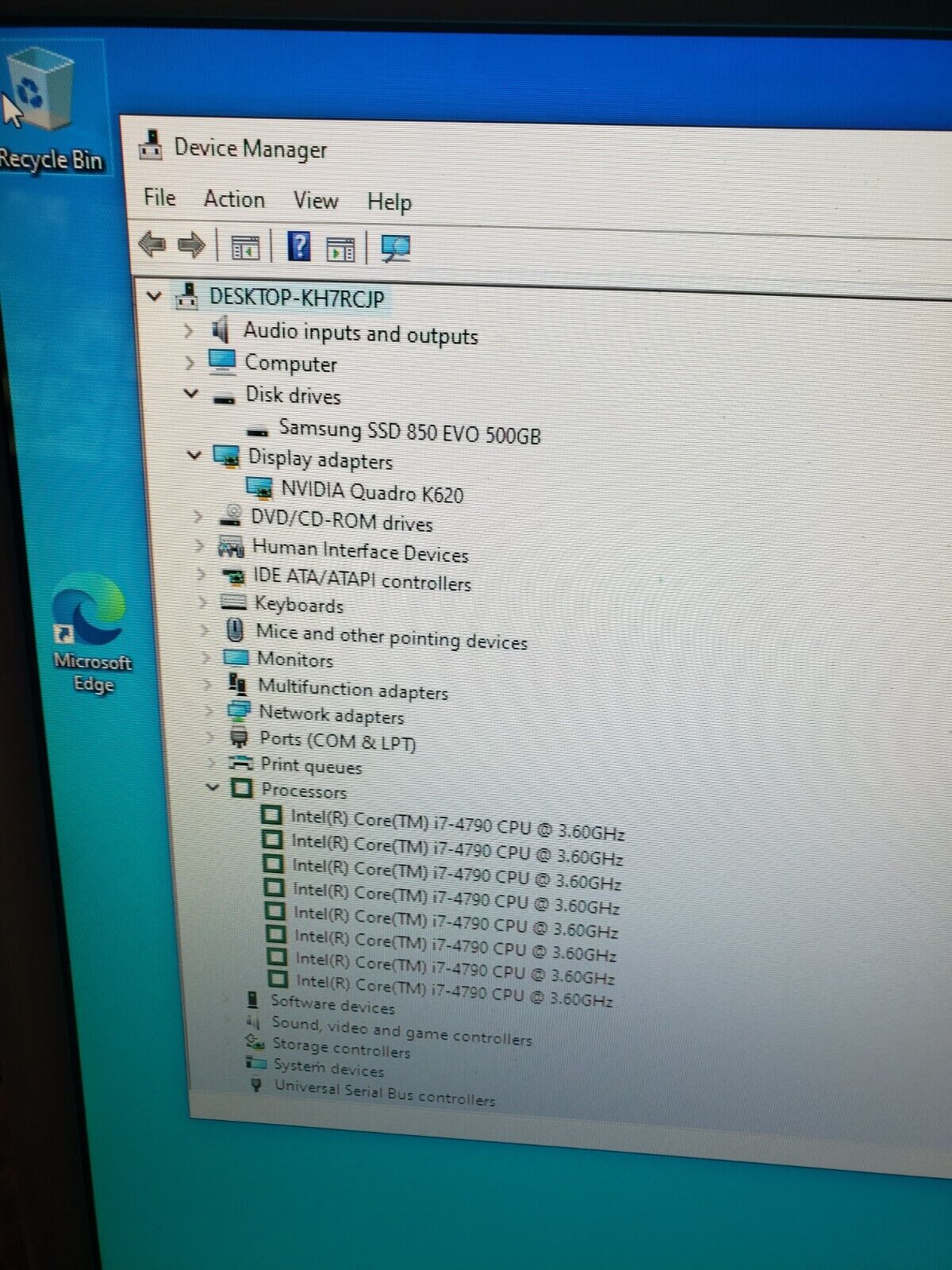 Dell Optiplex 7020 SFF NVIDIA Quadro K620 Intel i7 500GB SSD Win