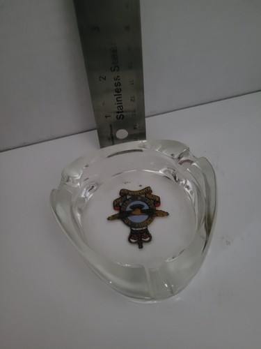 VTG ROYAL CANADIAN AIR FORCE ASHTRAY PER ARDUA AD ASTRA GLASS 3.75"(CN-23-M-5) - Picture 5 of 6