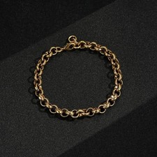 9ct GF 8mm Diamond-Cut Belcher Bracelet | Multiple Sizes 6/8/9 Inch | Unisex New