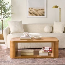 Juliet Coffee Table Modern Open Design Storage Shelf Living Room Furniture New