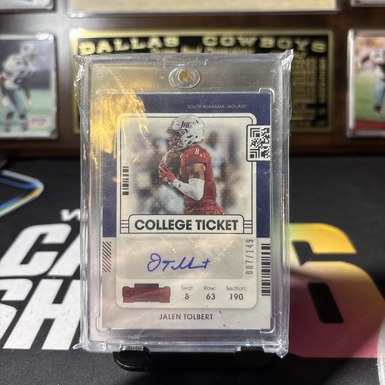 Jalen Tolbert Panini Chronicles Draft Picks Contenders College Ticket Autographs #CCTJTO Base