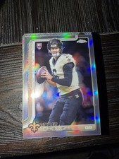 2025 Topps Chrome Football NFL Tyler Shough Raywave Refractor (RC) #398 - Saints