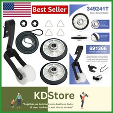 Dryer Repair Kit Belt Roller Pulley Fits Whirlpool Amana Kenmore Maytag