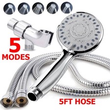 High Pressure Shower Head 5 Settings Handheld Shower Heads Spray With 5 FT Hose