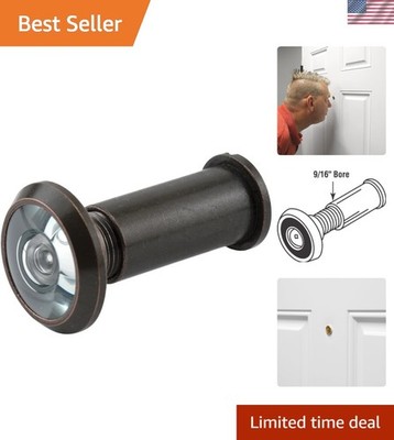 Elegant Solid Brass 180° Door Viewer, Classic Bronze Finish for Safety & Style