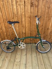 Brompton Racing Green Folding Bike 3 Speed + Outeredge Bag