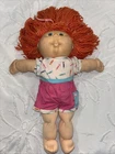 Vintage 1991 Cabbage Patch Doll Red Orange Yarn Hair Blue Eyes Freckles