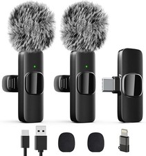 Professional Wireless Lavalier Lapel Microphone for iPhone, iPad, Mini Video...