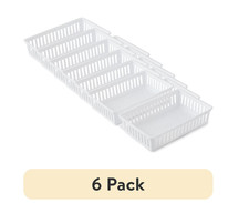  6 pack Mainstays Set of 2 Drawer Storage Organizer Plastic Mini Bins.