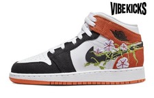 Jordan 1 Mid SE Basketball Blossom GS - DQ8390-100 New Size