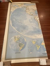 Vintage 1994 National Geographic HUGE Map Mural NGS World Political 114" x 76"