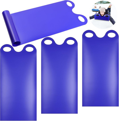 4 Pcs Large 54'' Snow Sled Mat Roll up Flexible Snow Sled for Adults Flying Light