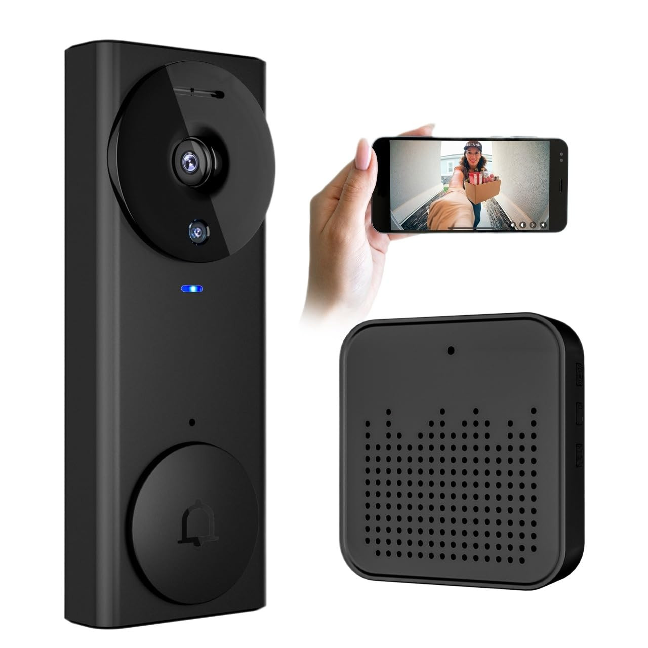 Smart Video Doorbell Wireless Doorbell Camera Ulooka Remote APP Control with ...
