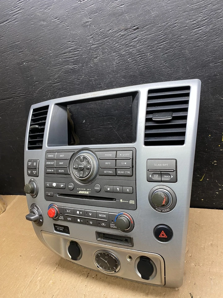 Painel de controle climático 2008 a 2010 Infiniti QX56 player rádio moldura T5807 DG - Imagem 4 de 4