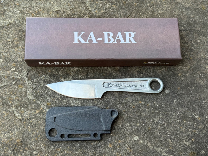 KA-BAR 1119 Forgerd Wrench Fixed Blade Knife 3" High Carbon Stainless w/ *Sheath