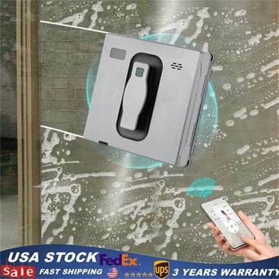 Cleaner Robot Automatic Window Vacuum Cleaner w/ Manual/Auto Water Spray Remote