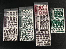 Lot of 8 Making Memories Little Letters ABC/123 Stickers  PLUM Green RED NIP