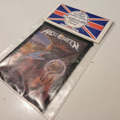 Vintage  HELLOWEEN  Unused 80s PATCH  heavy metal power - Afbeelding 4 van 9