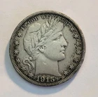 1915 S Barber Silver Half Dollar (Full Liberty)