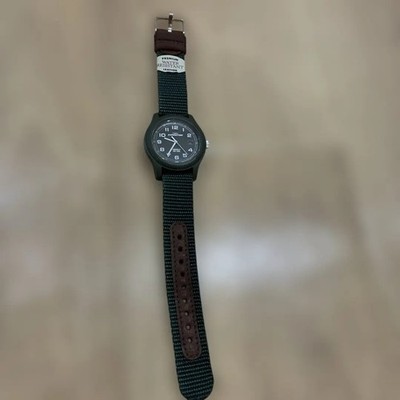 TIMEX EXPEDITION Uhr Vintage Deadstock Indigo Indiglo 50M Lederarmband Japan