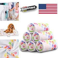 Durable Polyester Dog Blankets 6 Pack 24x28 Inches Perfect for Home and Travel