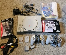 Sony 1998 Playstation One PS1 Video Game Console & 16 Games Bundle-Tested/Works!