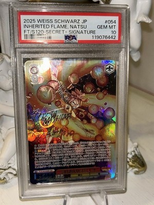 PSA 10 Signed weiss schwarz FAIRYTAIL 100 Years Quest FT/S120