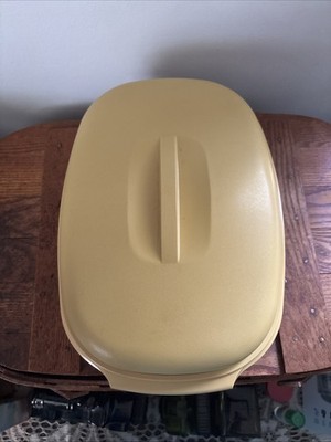 Vintage 1970's 3pc Tupperware Harvest Gold Microwave Steamer USA