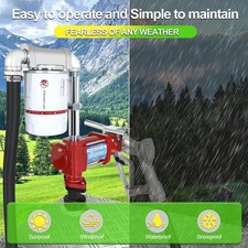 fuel transfer pump w/ Nozzle Kit for Gasoline Diesel 15GPM 12V DC Red