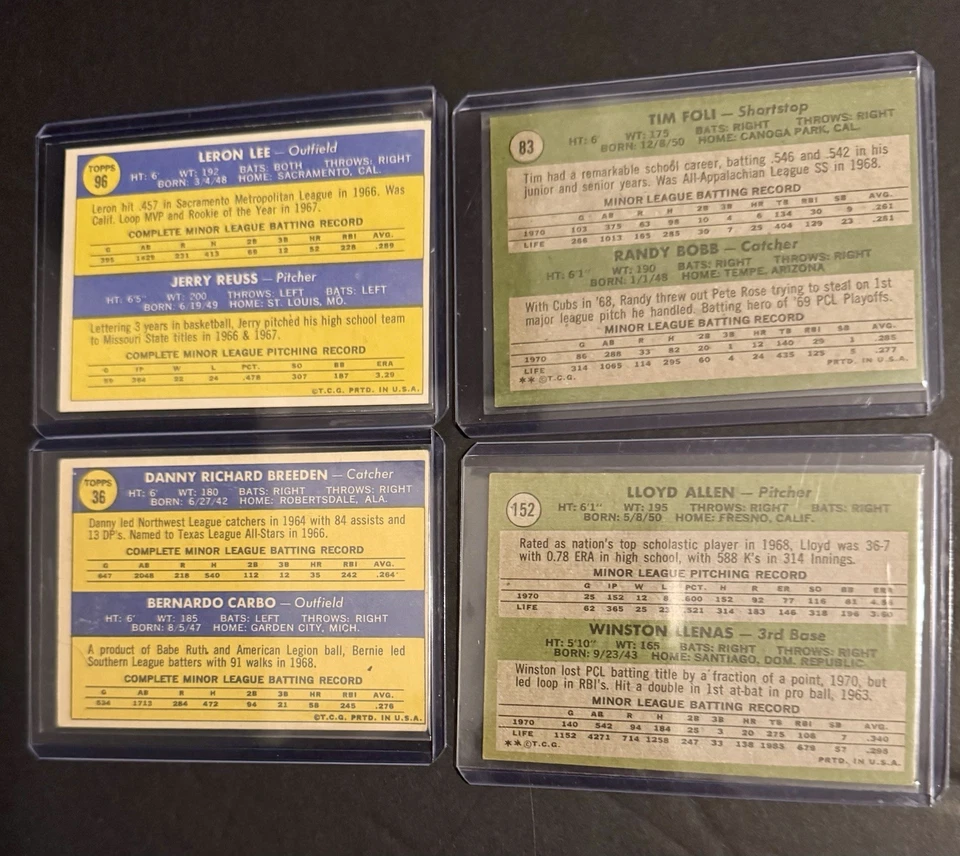 Lote de tarjetas de béisbol vintage de los años 70 (24 Topps + 1 Kellogg's 1973) muchas tarjetas de novato Foto 4 de 4