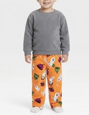 2T Hyde And Eek Ghost Pumpkin Halloween Orange Fleece Pajama Pants Family Sleep