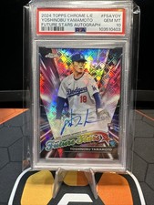 2024 Topps Chrome Logofractor Future Star Autograph Yoshinobu Yamamoto /99 PSA10