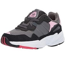 Adidas Yung-96 J Sneakers Big Kids 5 Gray Black Pink Retro Chunky Running Shoes