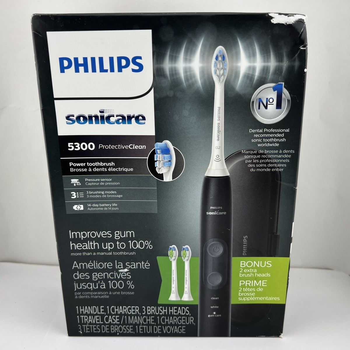 未開封PHILIPS sonicare 5300protective Clean Philips Sonicare ProtectiveClean 5300 Rechargeable Electric