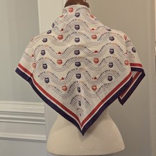 Vintage Scarf I Left My Heart In San Francisco 26.5x26" Read Please