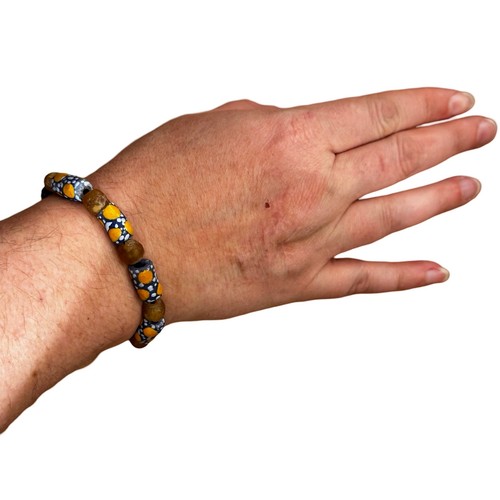 Orange Kunst Glasperlen Armband - Bild 6 von 6