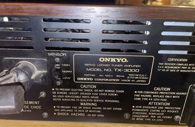 Beautiful Onkyo TX-3000 Servo Locked Tuner Amplifier AM/FM Stereo