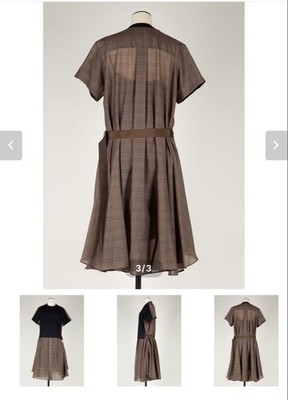 USED SACAI SHORT-SLEEVED DRESS, WITH TAGS, LESS THAN HALF PRICE! ORIGINAL ¥85,