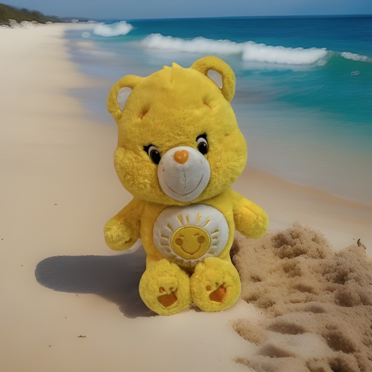 Care Bears Funshine Bear Plush Yellow Bear with Sun Belly Badge | eBay